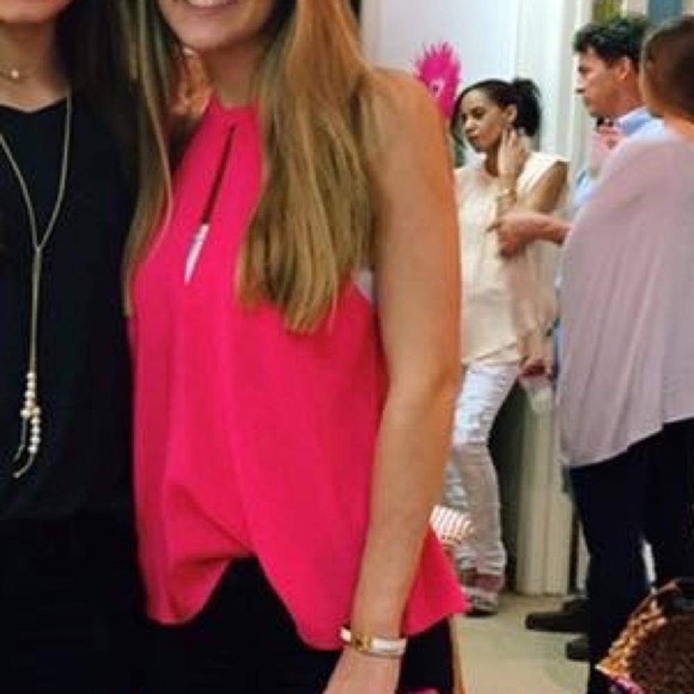 Amanda Uprichard Pink Silk Blouse- size petite